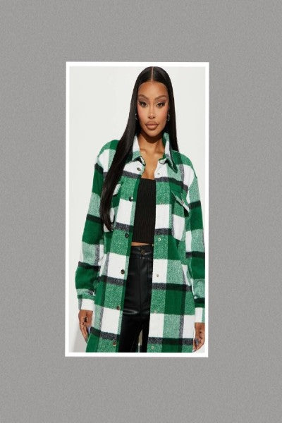 Plaid Button Down Sharcket