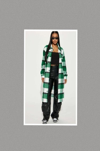 Plaid Button Down Sharcket