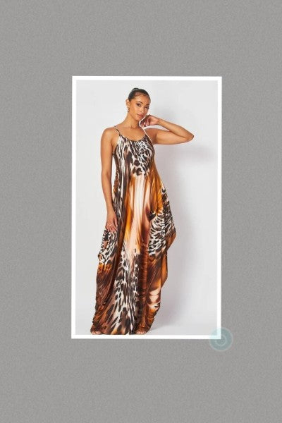 Adalia Maxi Leopard Print Maxi Dress