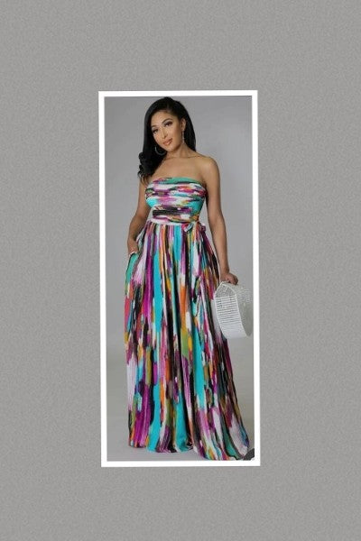 Graphic Wide Leg Jumpsuit