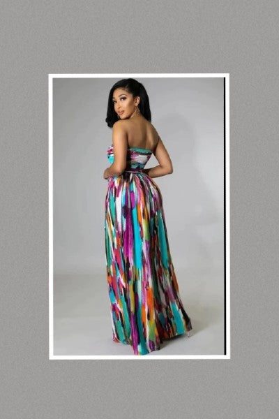 Graphic Wide Leg Jumpsuit