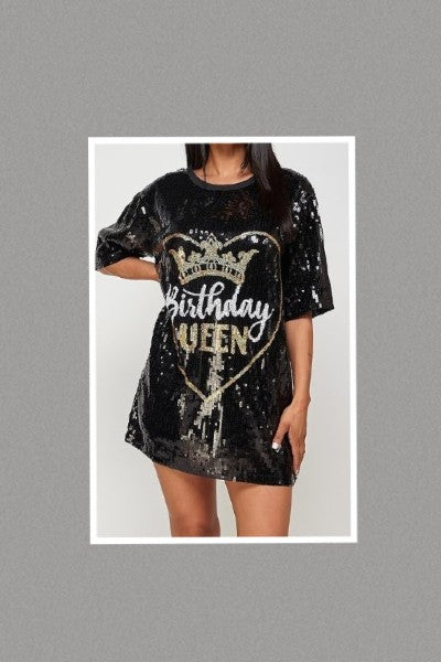 Birthday Queen Sequin Top or Dress