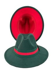 Fedora Green Red Bottom Hat