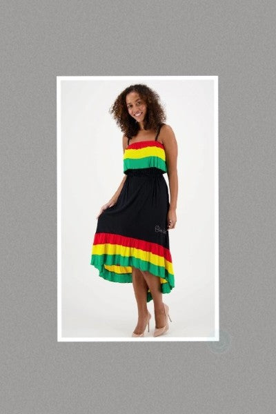 Juneteenth One Love High Low Summer Dress