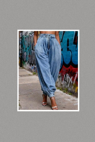 Balloon Oversize Denim Barrel Baggy Jeans (EXTENDED SIZES)
