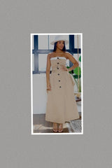Chic Reinvented Trench Maxi Dress