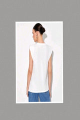 Be You Graphic Shoulder Pad Tank (White)