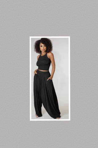 Olivia Two Piece Pants Set (Grey)
