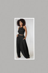 Olivia Two Piece Pants Set (Black)