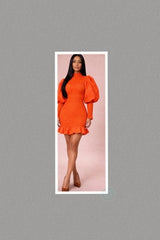 Flirty Fun Faux Silk Emerald Smocked Puff Sleeve Dress - One Size Fits Up To 12/14