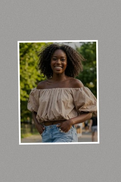 Poplin Bubble Hem Elastic Trim Off Shoulder Puff Sleeve Top (Beige)
