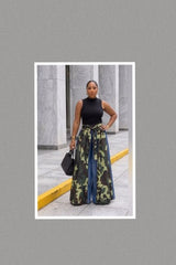 Denim/Camo Never Go Out Of Style Palazzo Pants (One Size Fits Up To 3X)