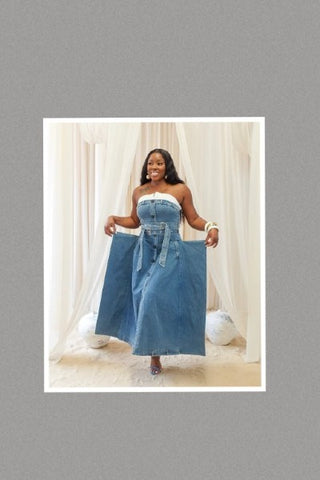 Chic Reinvented Trench Maxi Dress (Denim)