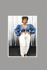 Lightweight Sexy Denim Top (One Size Fits Up To 2XL)