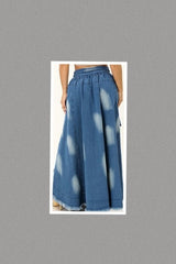 Tie Dye 2 n 1 Maxi Denim Skirt/Dress