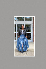 Tie Dye 2 n 1 Maxi Denim Skirt/Dress
