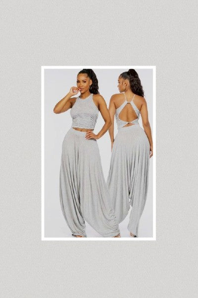 Olivia Two Piece Pants Set (Black)