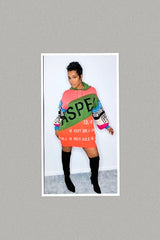 Keeping Me Warm Oversized  Color Block Hoodie Dress/Top