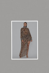 Glam Asymmetric Tunic - Leopard