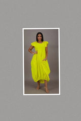 Breezy Long Bubble Dress (Lime Green- One Size)