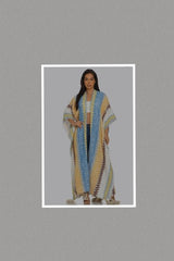 Multi Color Print Statement Cardigan Light