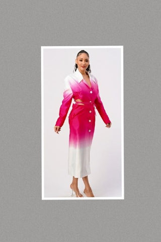 Color Gradient Spring Trench Coat