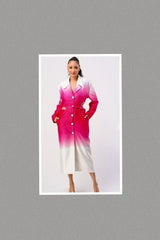 Color Gradient Spring Trench Coat