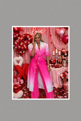 Color Gradient Spring Trench Coat