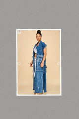 Plus Size Bold Moves Denim Duster