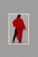 Glam Asymmetric Tunic - Red