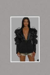 Divine Ruffled Blazer