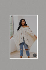 Ripped Denim Asymmetric Oversize Tunic (Off White)