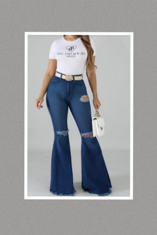 LA - Plus Size Swept Away High Waist Flare Jeans